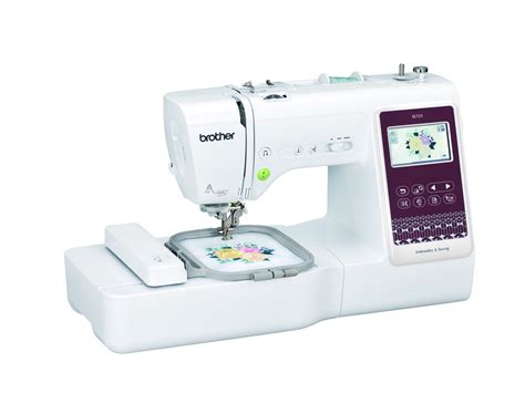 The machine will start sewing automatically once the fabric is fed far enough. . Brother se725